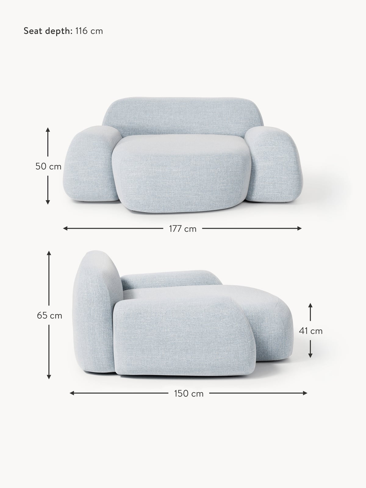 Ulpha XL Bouclé Lounge Chair