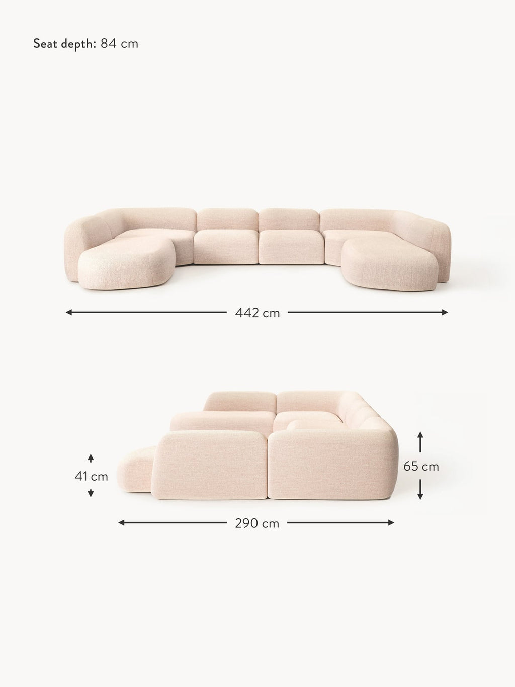 Ulpha XL Modular Bouclé Sofa