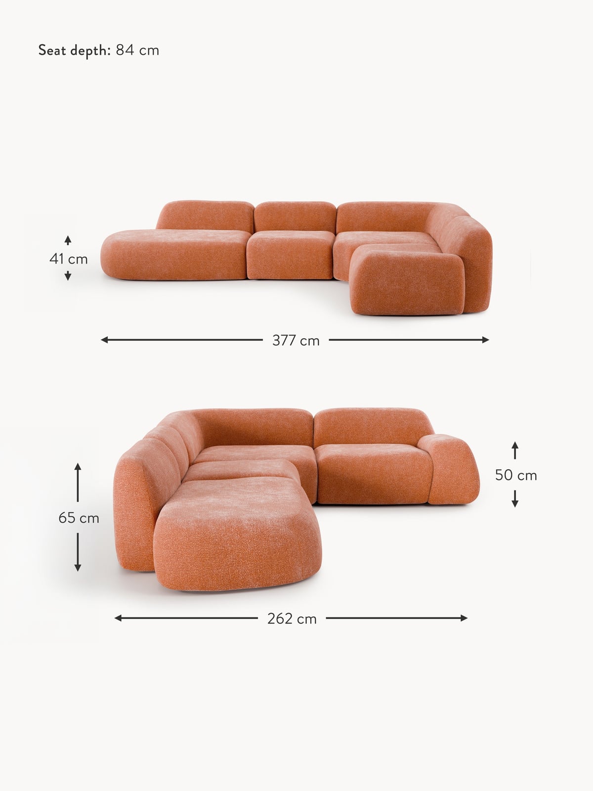 Ulpha XL Modular Corner Sofa with Chaise End