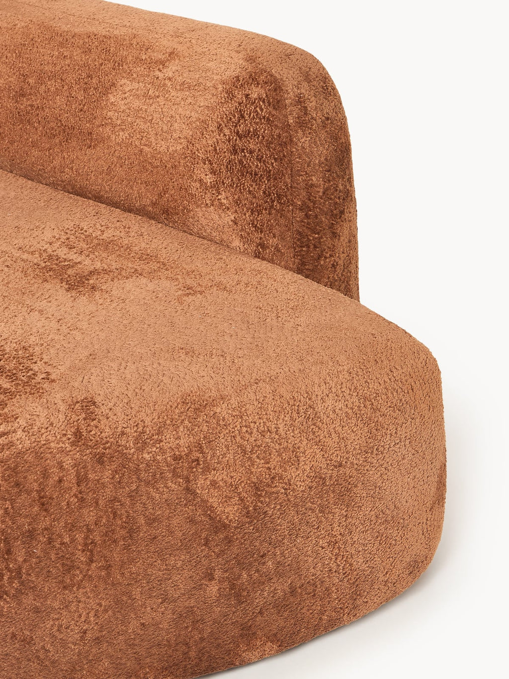 Ulpha XL Modular Teddy Bouclé Corner Sofa with Chaise End