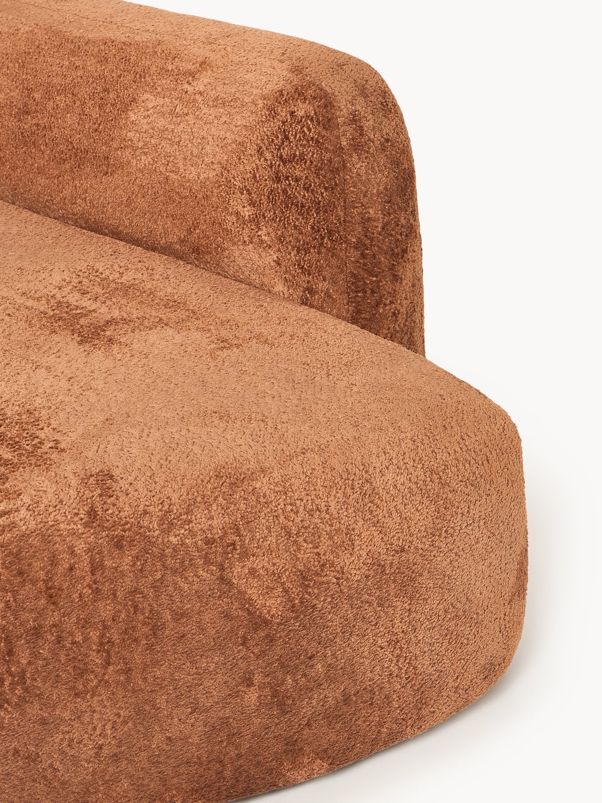 Ulpha XL Modular Teddy Bouclé Corner Sofa with Chaise End