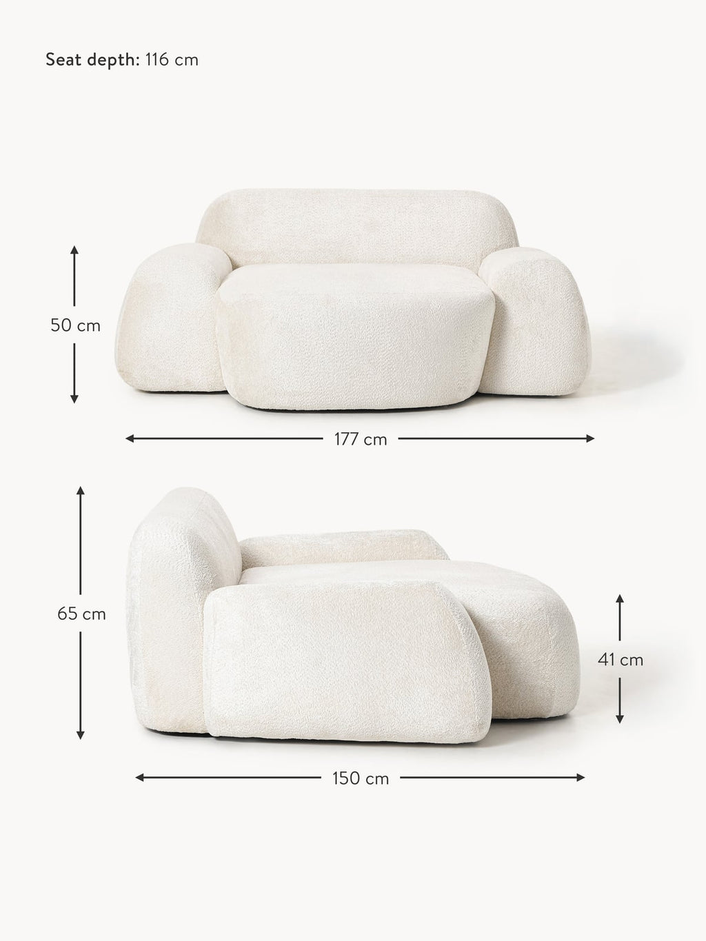 Ulpha XL Teddy Bouclé Lounge Chair