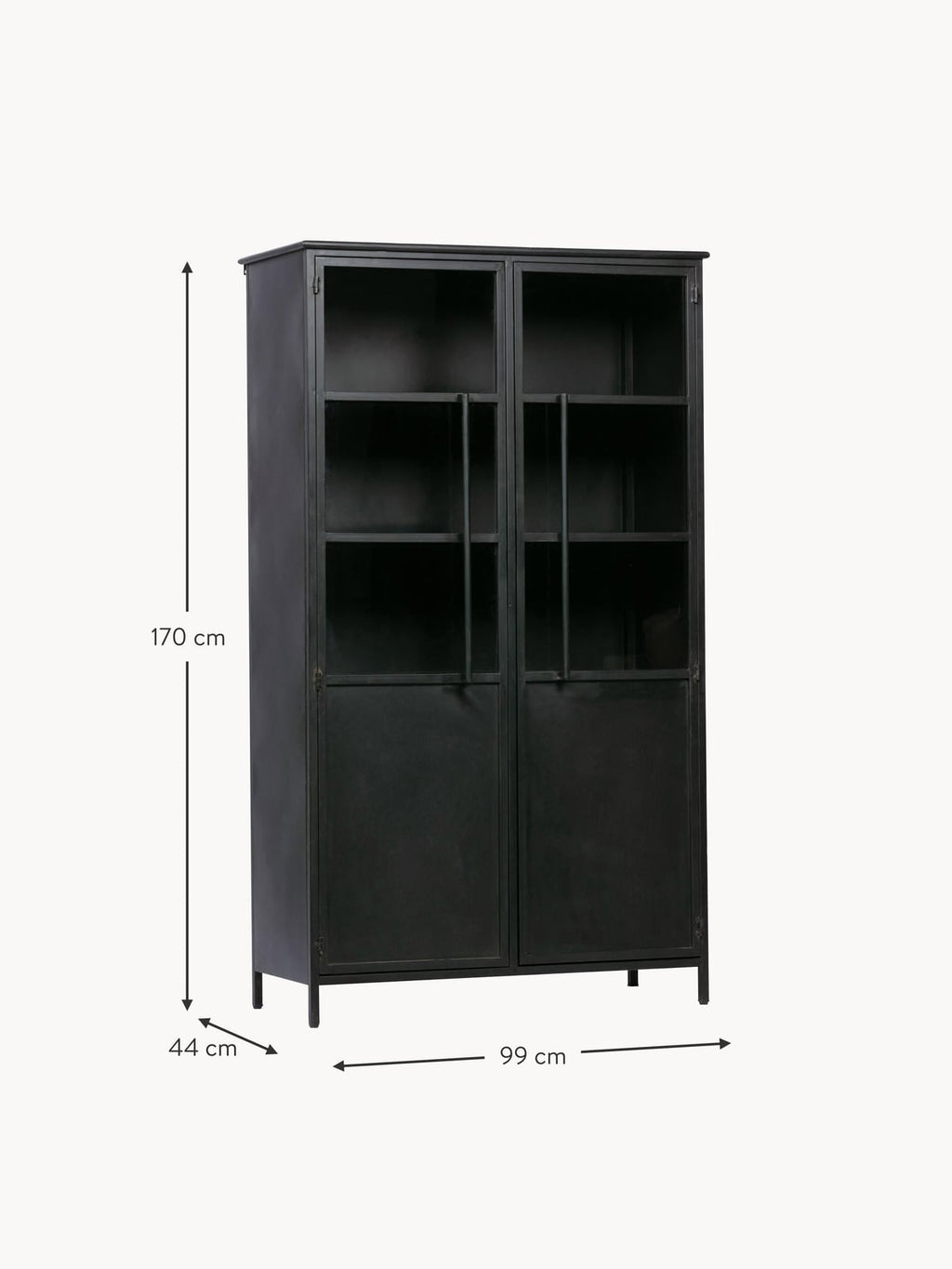 Ulverston Metal Display Cabinet
