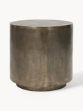 Ulverston Round Metal Side Table with Antique Finish