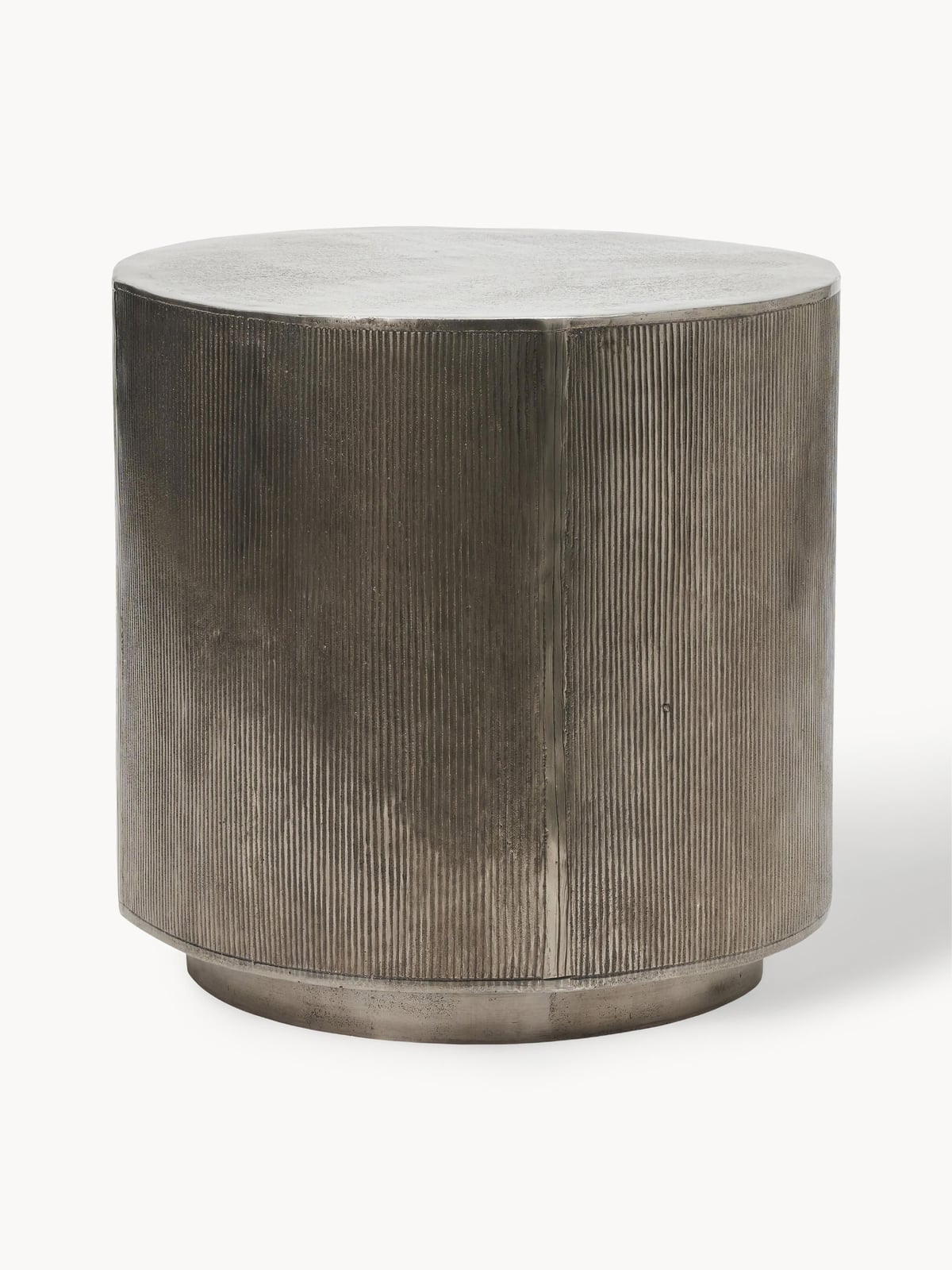 Ulverston Round Side Table with Ribbed Front