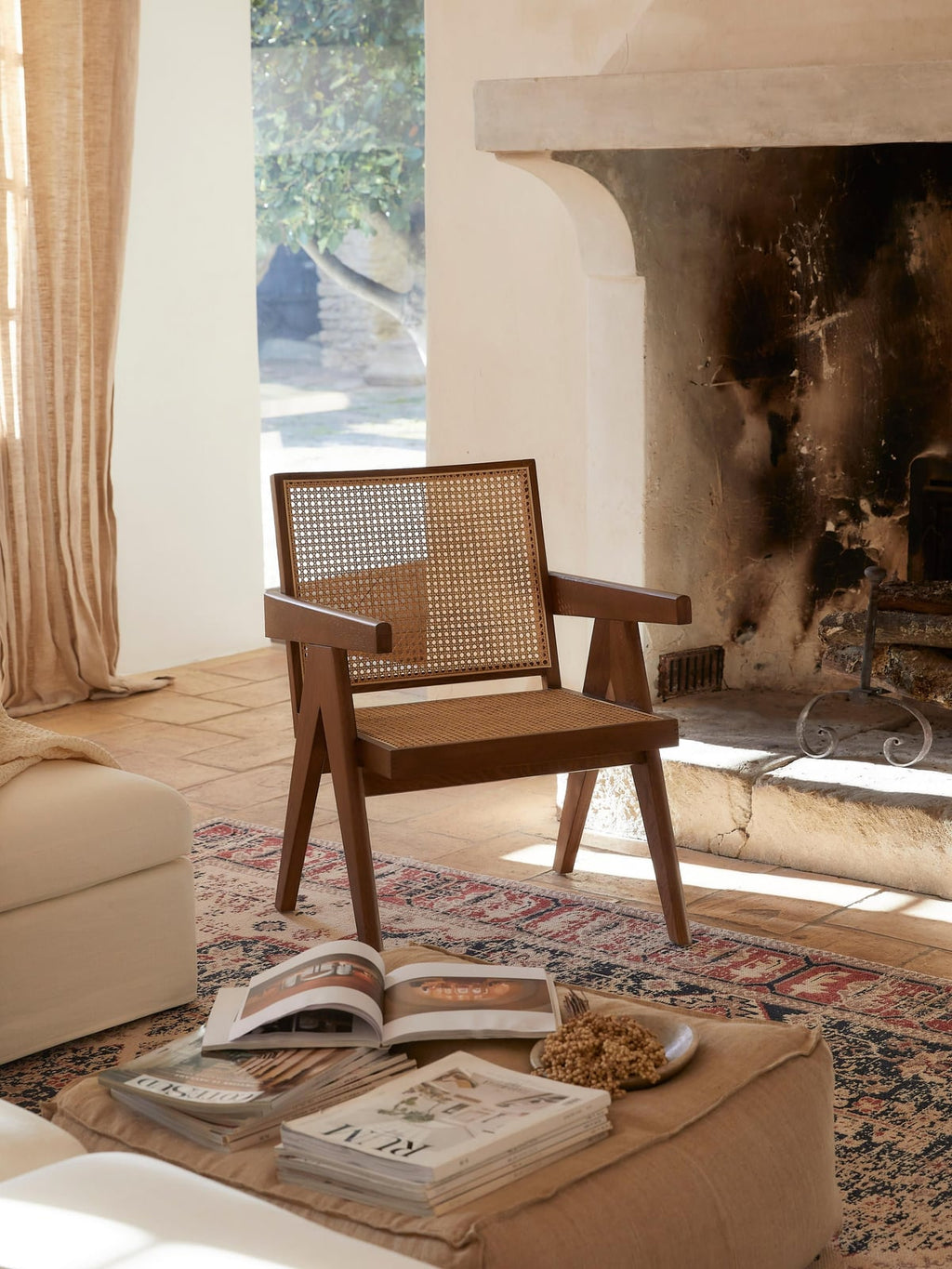 Uppingham Armchair with Viennese Wickerwork