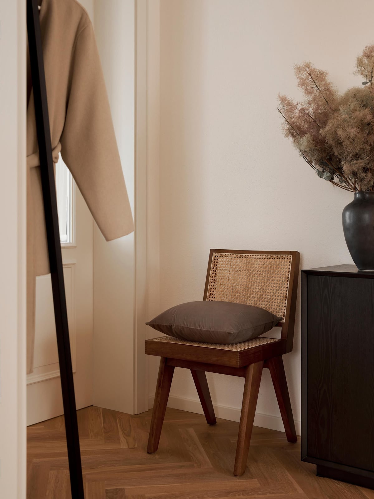 Uppingham Wooden Dining Chair with Viennese Wickerwork