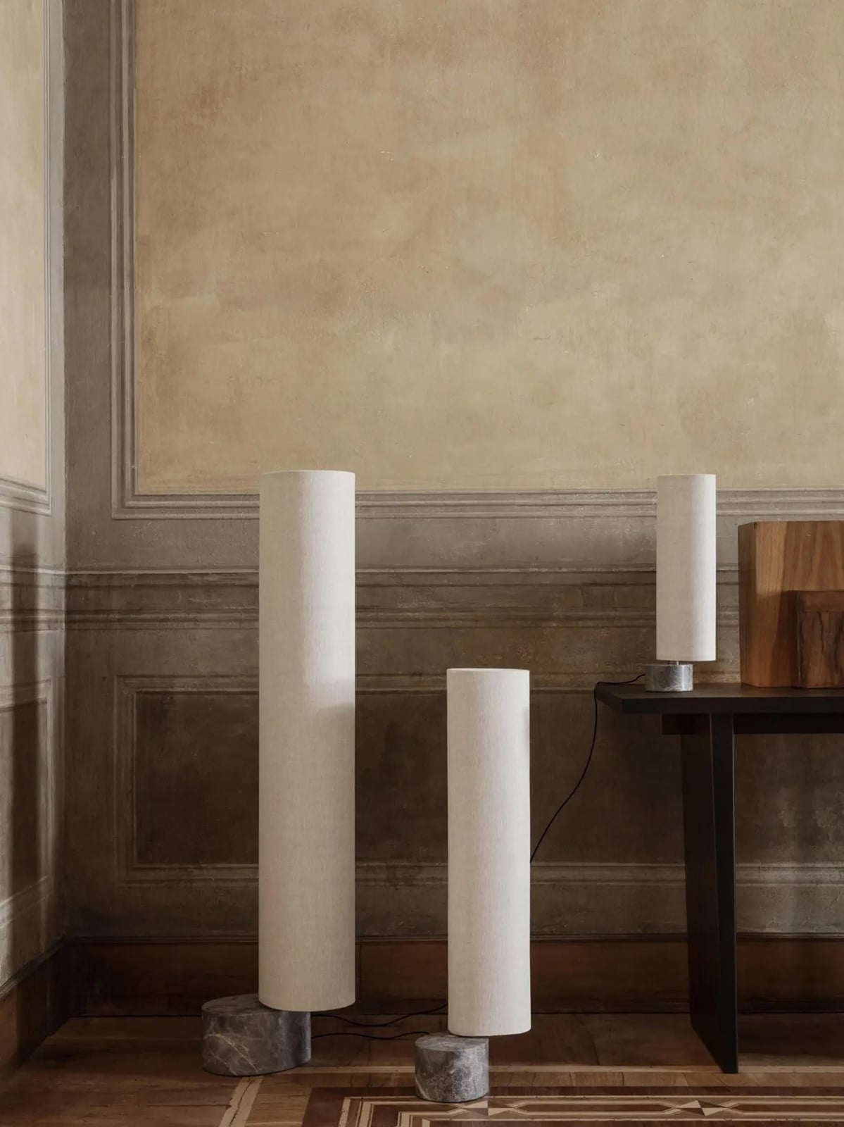 Upwell Dimmable LED Floor Lamp with Marble Base, in various sizes