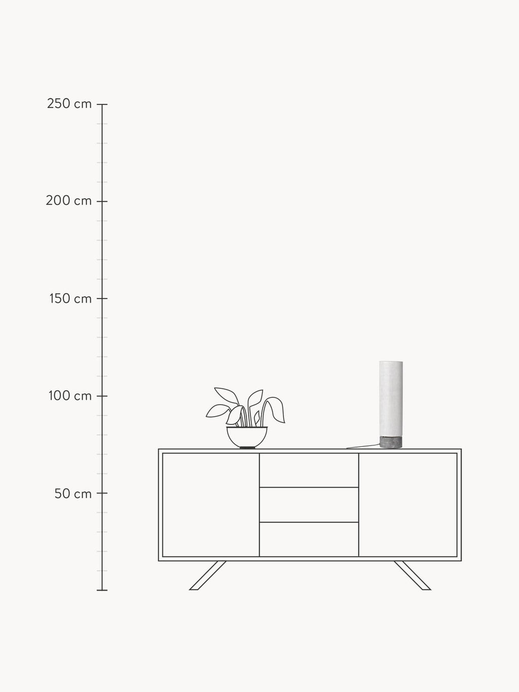 Upwell Dimmable LED Floor Lamp with Marble Base, Various Sizes