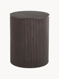 Upwell Round Wooden Side Table with Storage Space