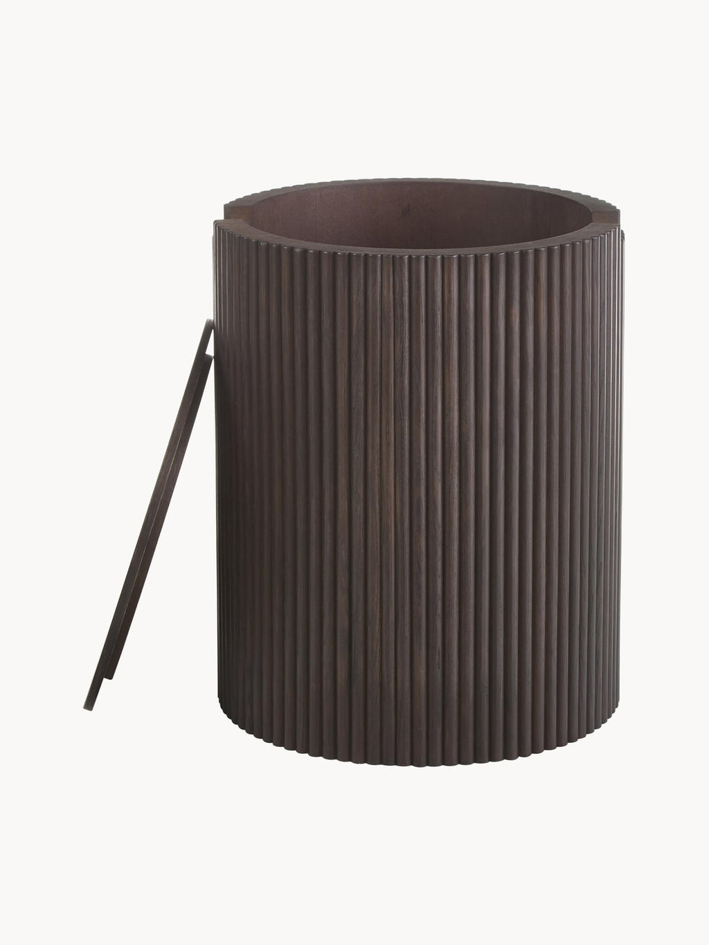 Upwell Round Wooden Side Table with Storage Space