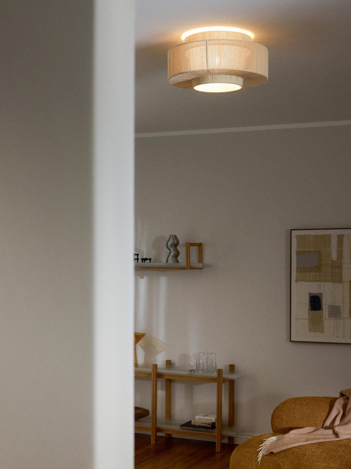 Urswick Linen Thread Flushmount