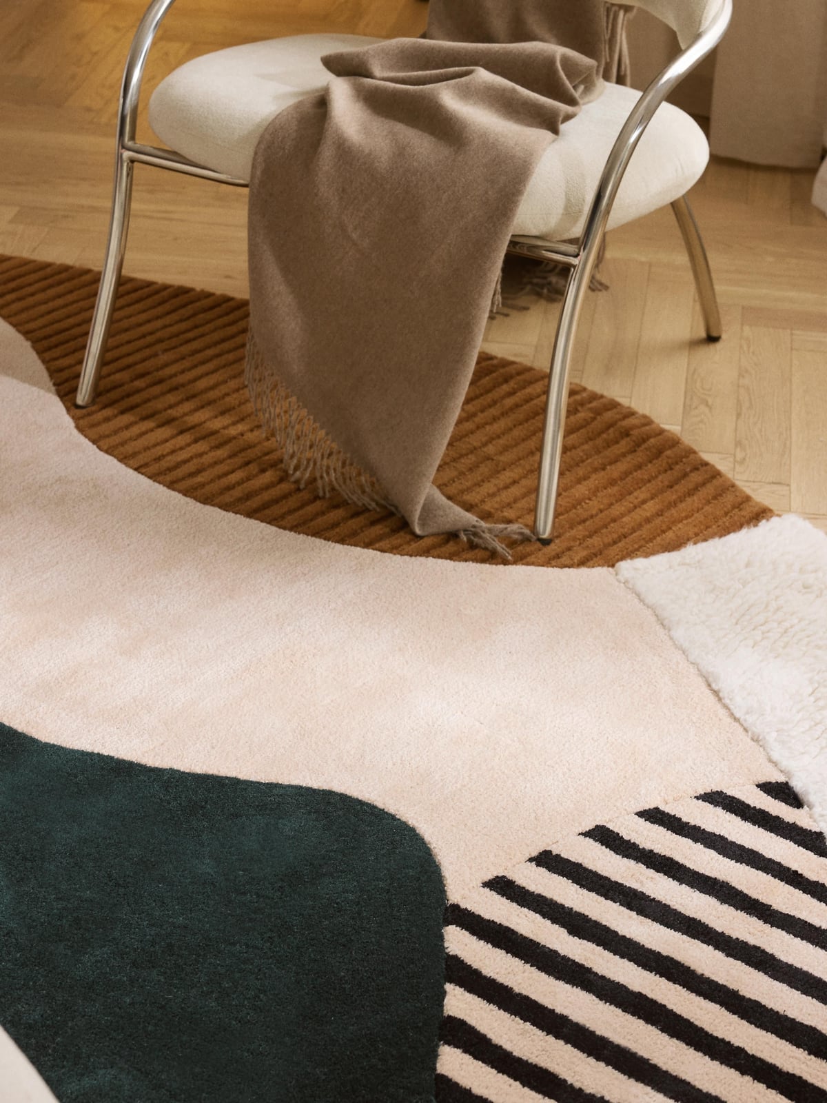 Vanbrugh High-Low Wool Rug, Hand-Tufted