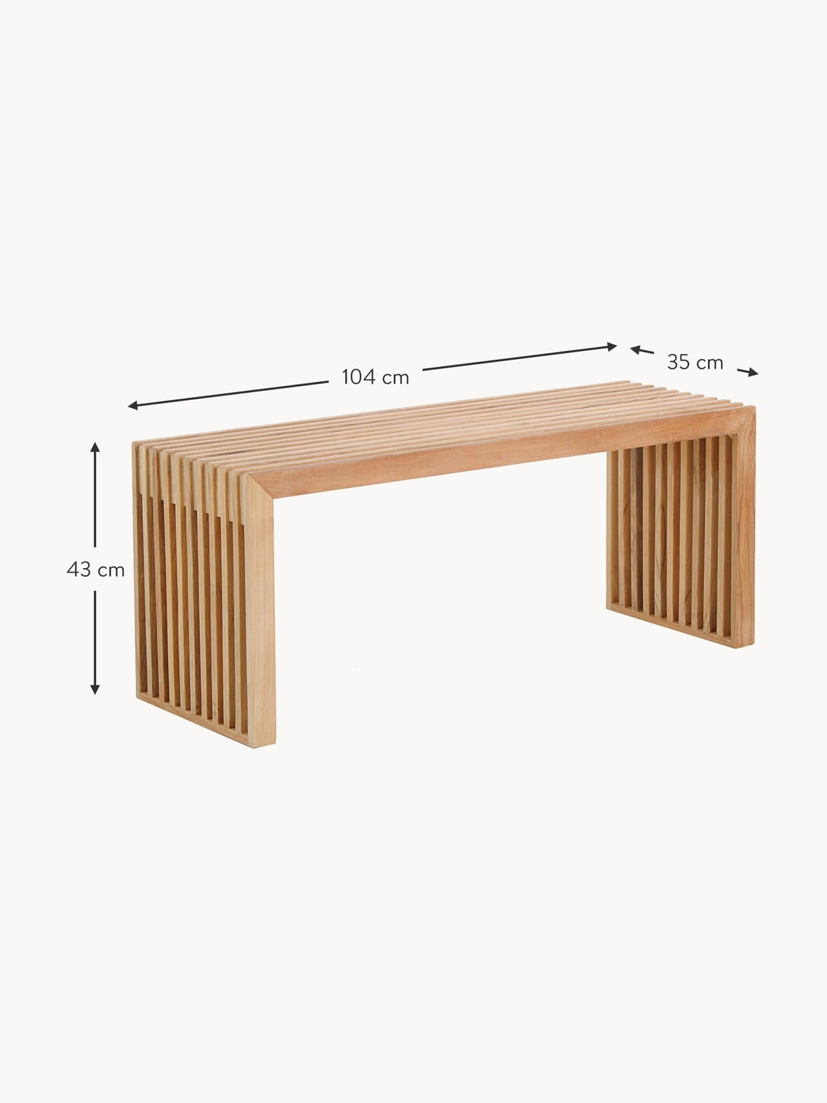 Verney Teak Wood Bench