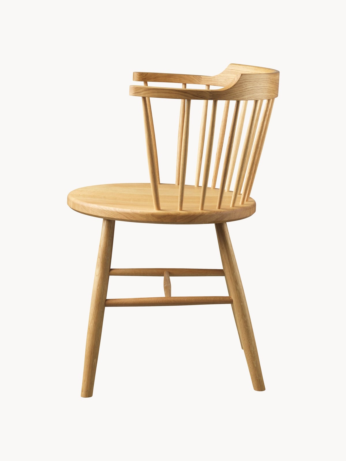 Vernham J18 Handmade Oak Wood Dining Chair with Armrests