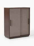 Vernham Wooden Highboard with Upholstered Front