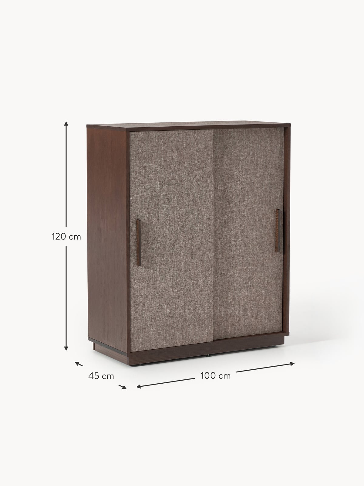 Vernham Wooden Highboard with Upholstered Front
