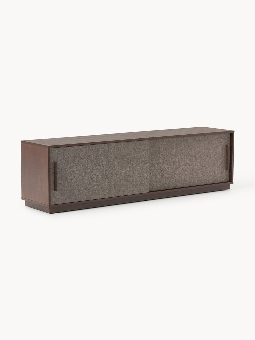 Vernham Wooden TV Stand with Upholstered Front