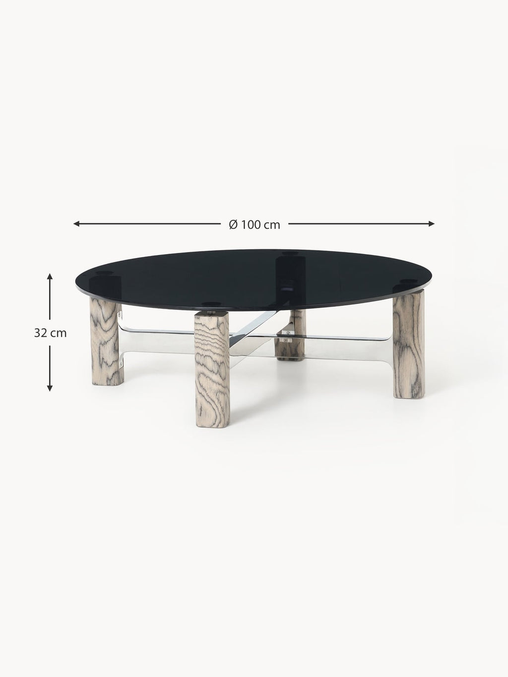 Vestry Coffee Table with Glass Top