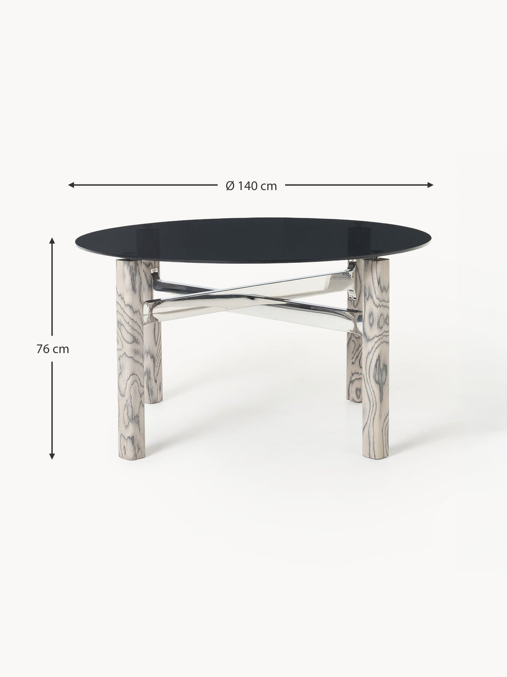 Vestry Dining Table with Glass Top, in various sizes