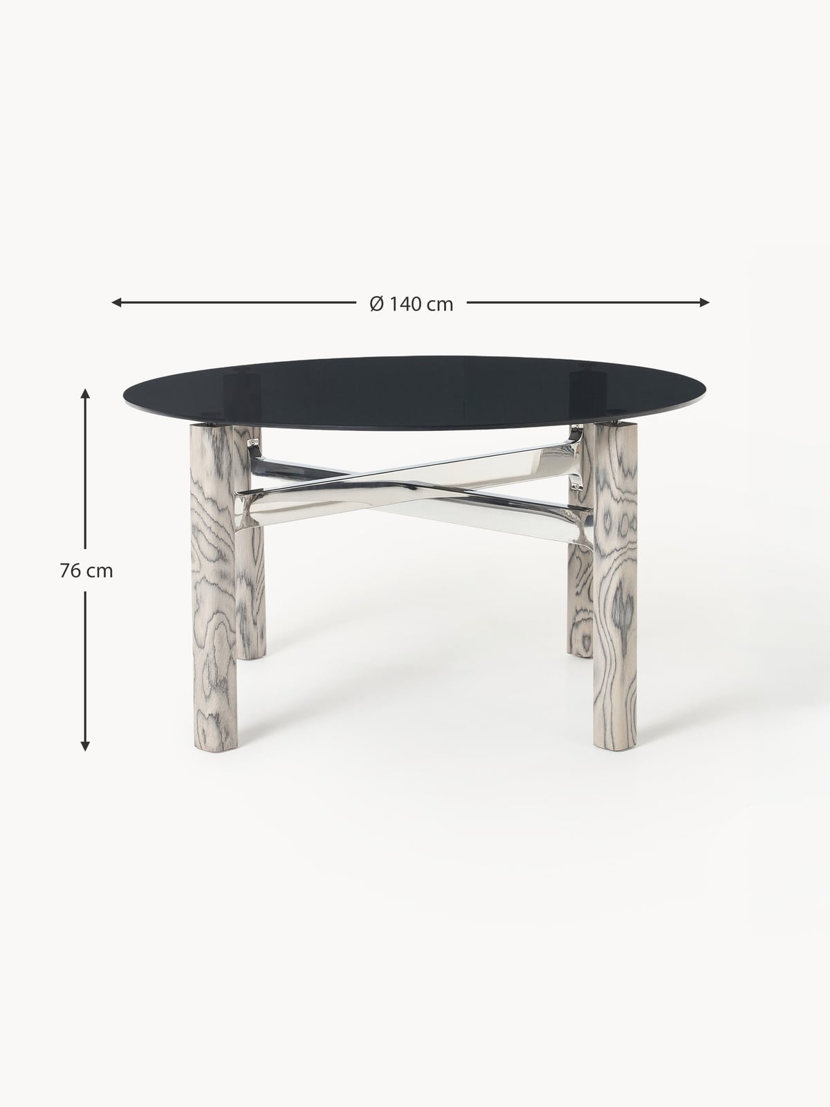 Vestry Dining Table with Glass Top, in various sizes
