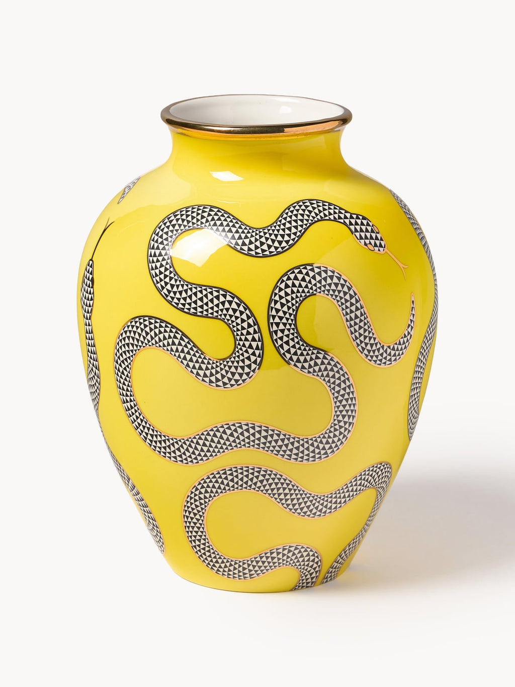 Vestry Porcelain Vase with Gold Accents, H 27 cm