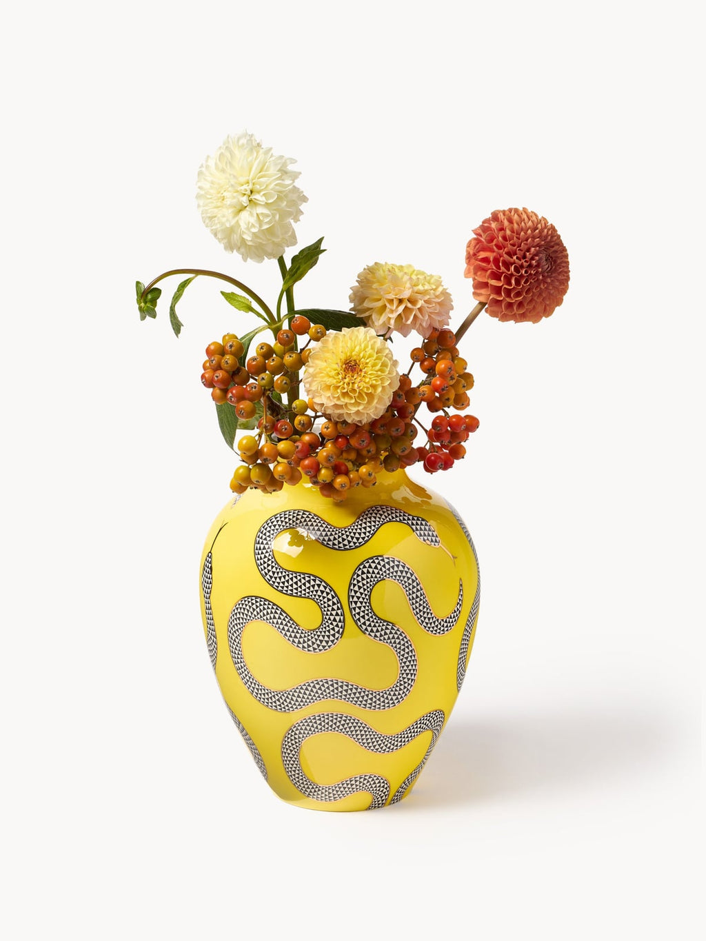 Vestry Porcelain Vase with Gold Accents, H 27 cm