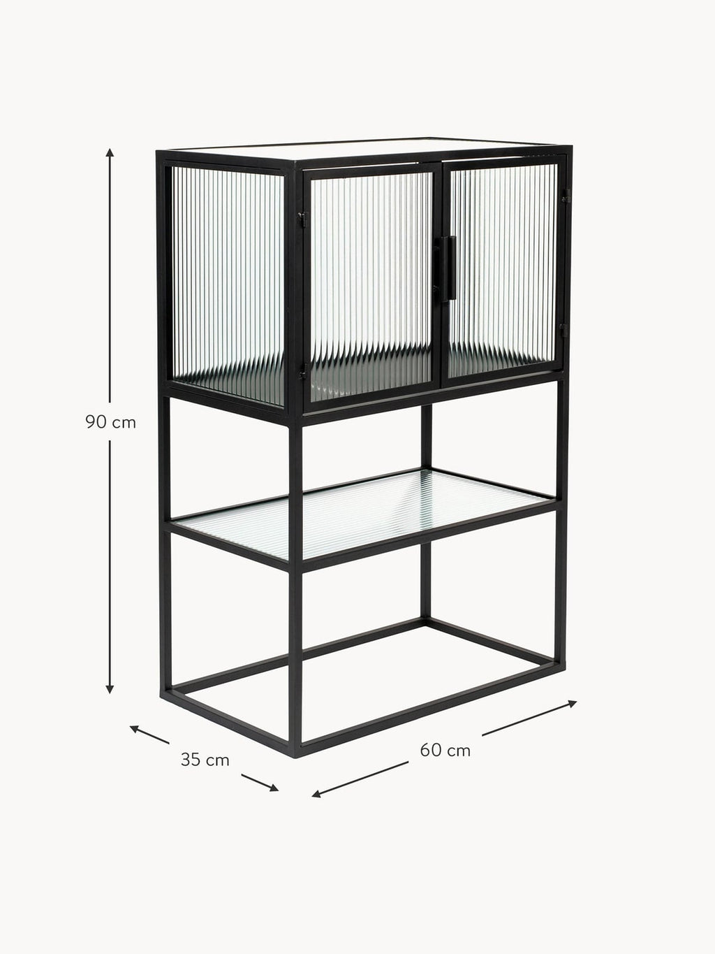 Vowchurch Highboard with Grooved Glass