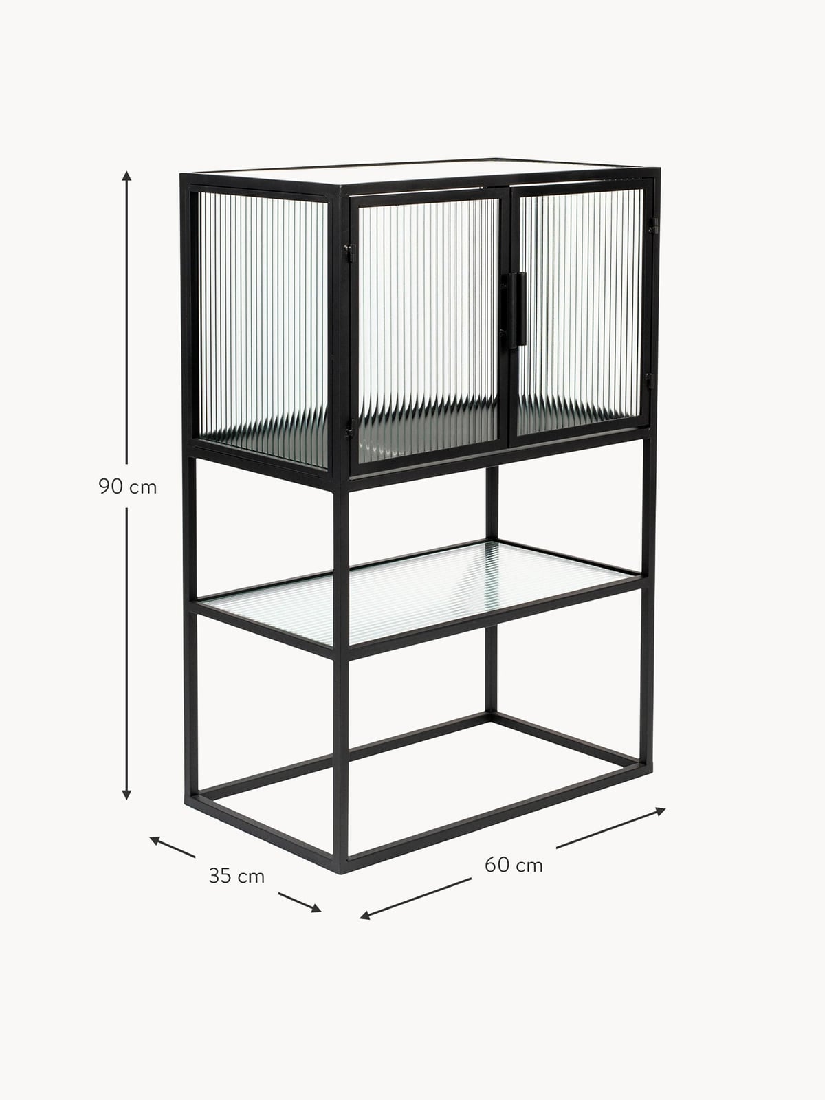 Vowchurch Highboard with Grooved Glass