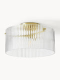 Vowchurch Ribbed Glass Ceiling Lamp
