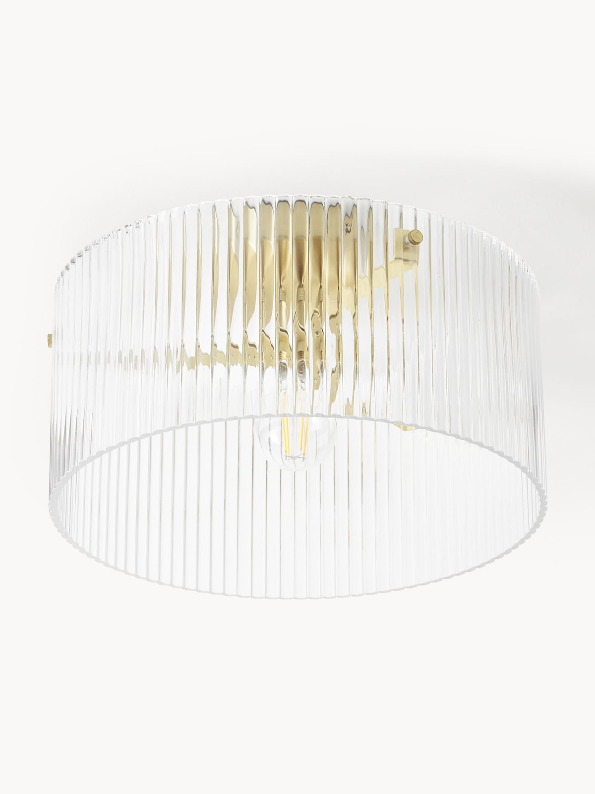 Vowchurch Ribbed Glass Ceiling Lamp