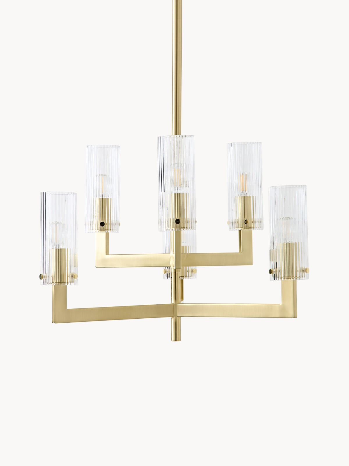 Vowchurch Ribbed Glass Chandelier