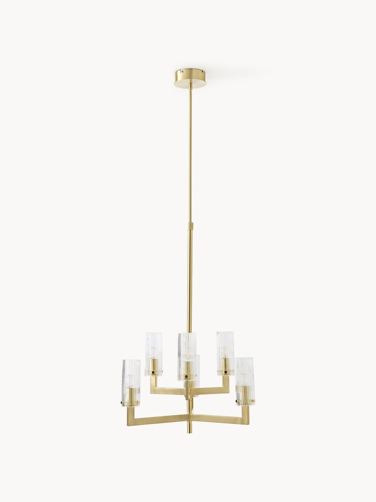 Vowchurch Ribbed Glass Chandelier