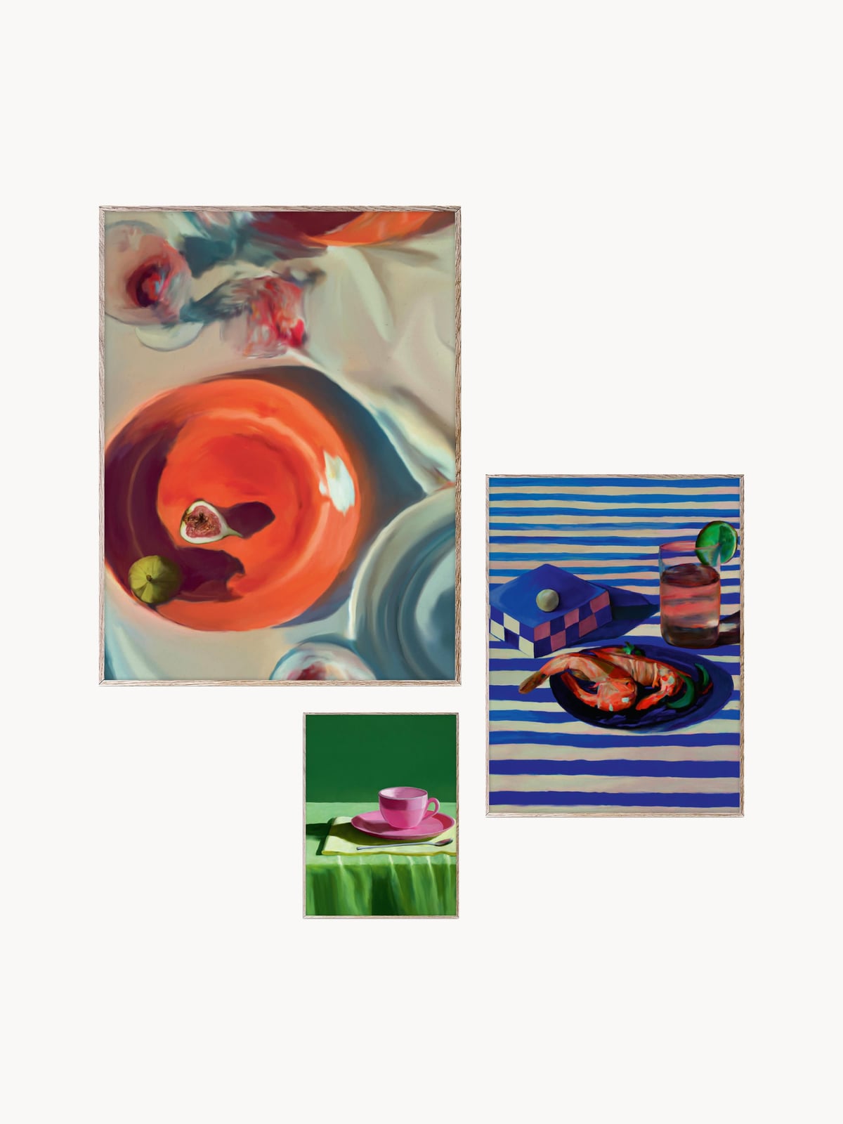 Wentworth Artwall No. 08 with Frame, Set of 3