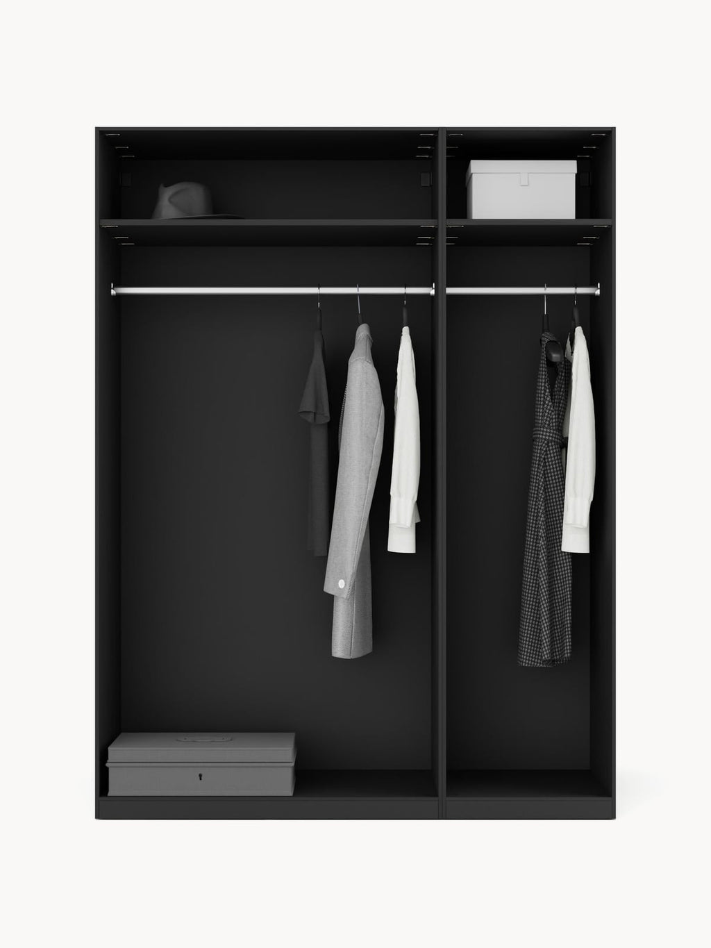 Wentworth Modular Hinged Door Wardrobe, 150 cm Wide, in various sizes