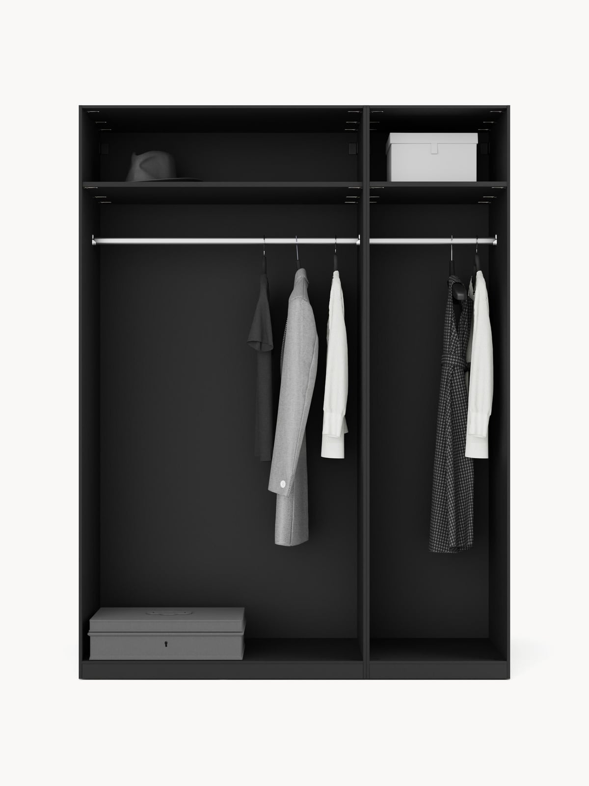 Wentworth Modular Hinged Door Wardrobe, 150 cm Wide, in various sizes