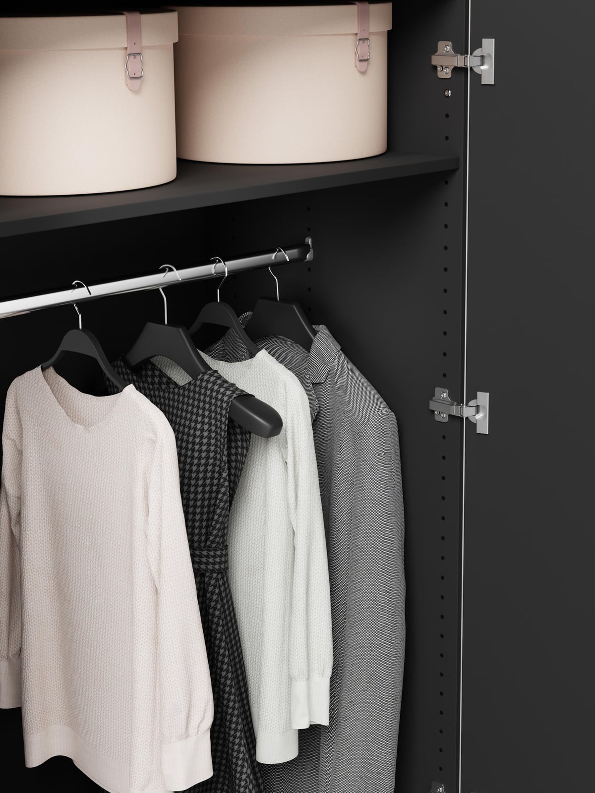 Wentworth Modular Hinged Door Wardrobe, 150 cm Wide, in various sizes