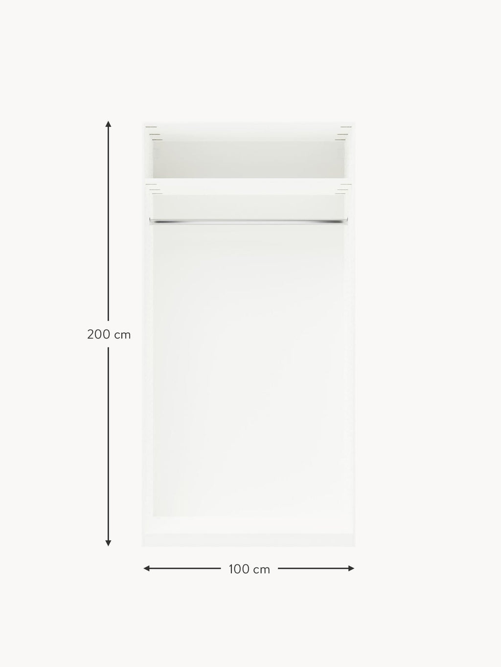 Wentworth Modular Revolving Door Wardrobe, 100 cm Wide, in various sizes