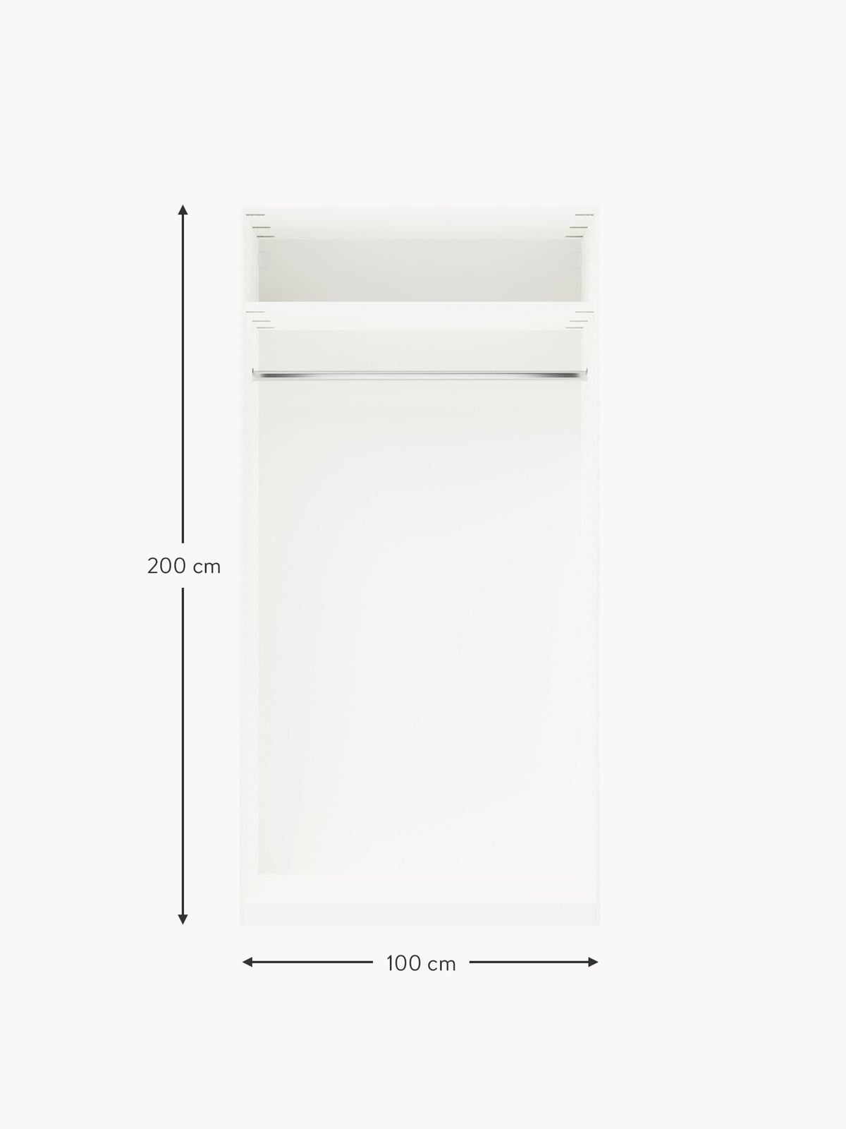 Wentworth Modular Revolving Door Wardrobe, 100 cm Wide, in various sizes
