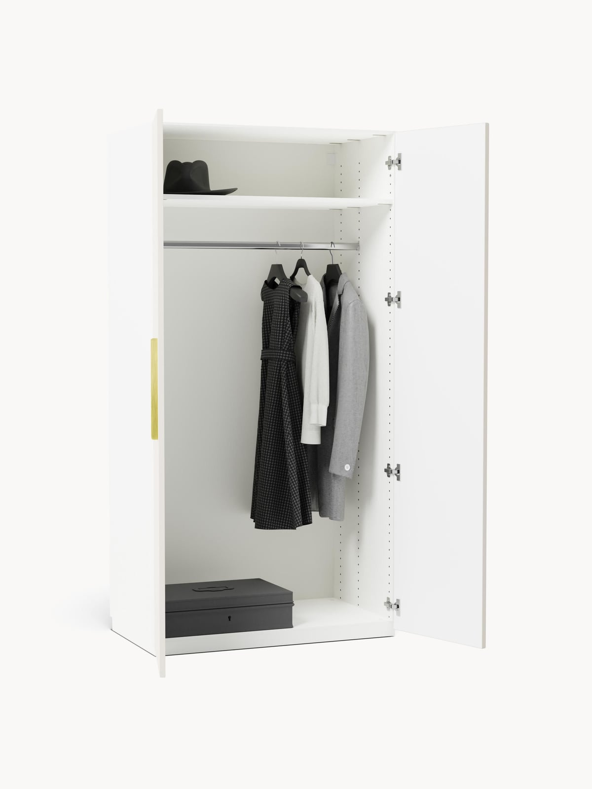 Wentworth Modular Revolving Door Wardrobe, 100 cm Wide, in various sizes