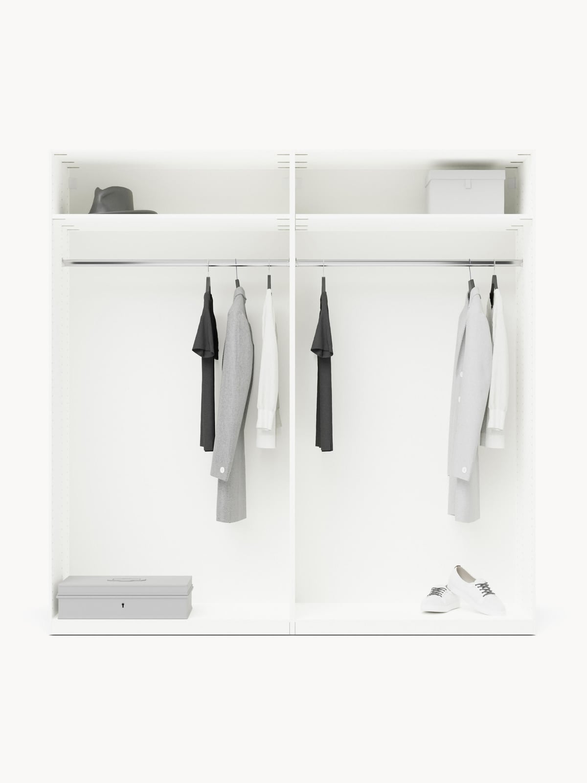 Wentworth Modular Revolving Door Wardrobe, 200 cm Wide, in various sizes