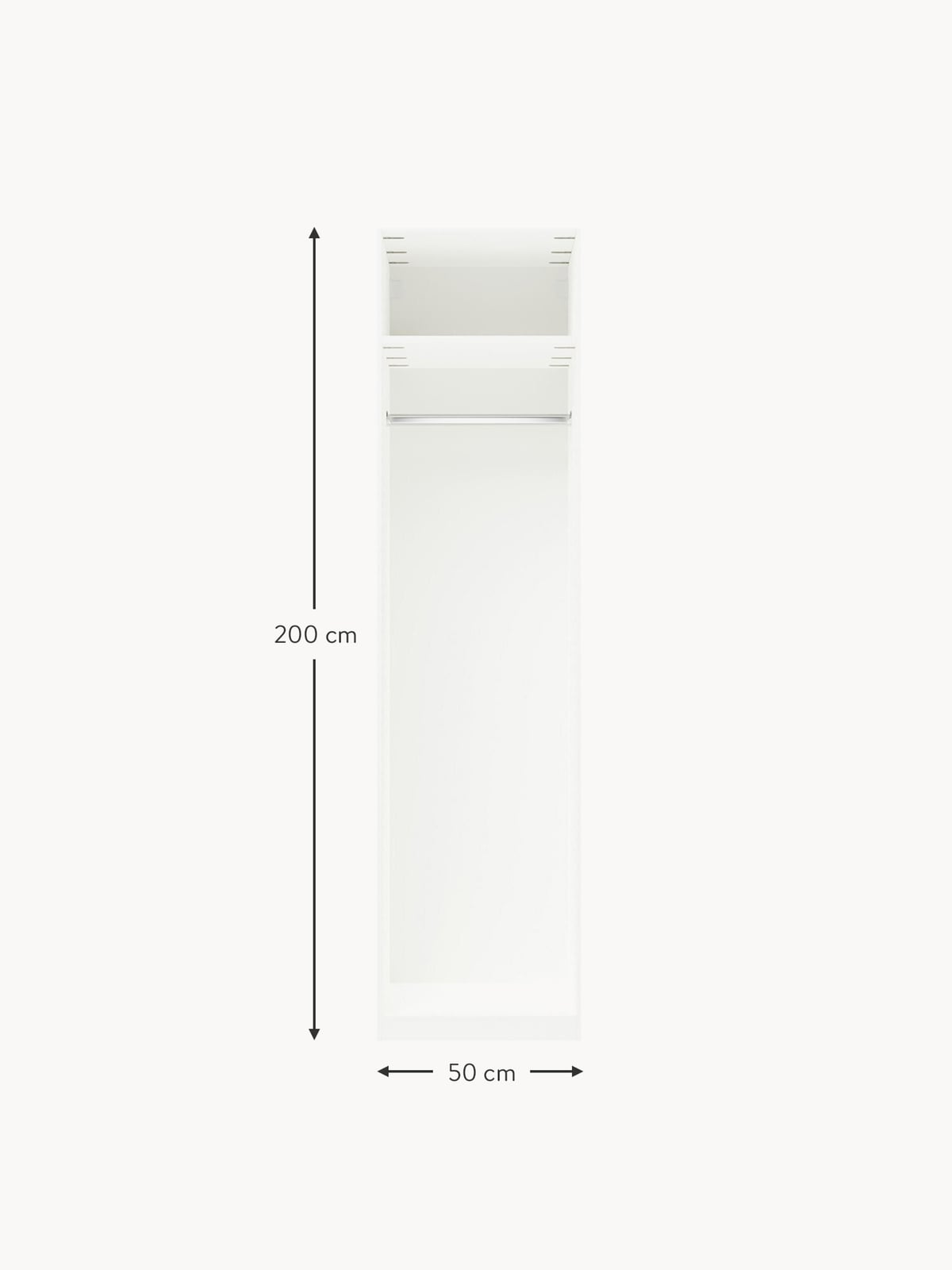 Wentworth Modular Revolving Door Wardrobe, 50 cm Wide, in various sizes