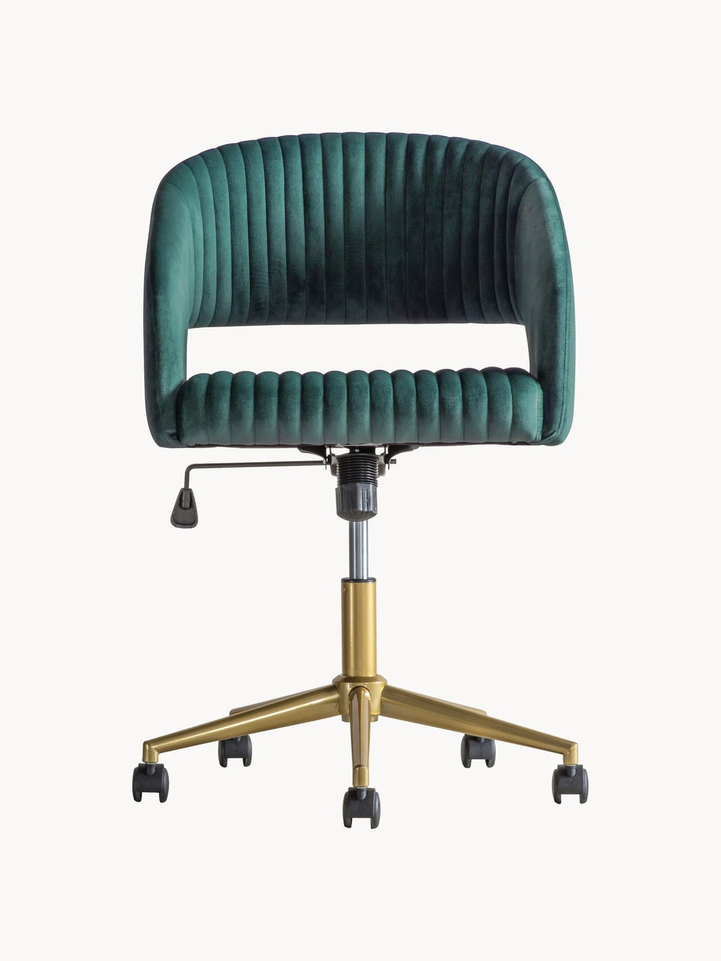 Wexley Velvet Desk Chair, Height-adjustable