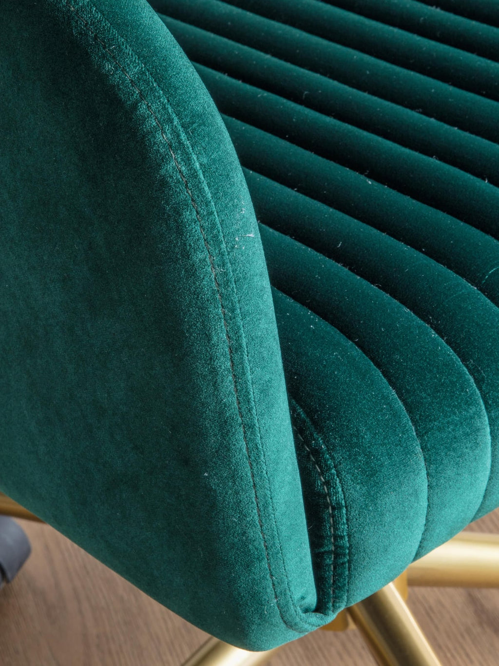 Wexley Velvet Desk Chair, Height-adjustable