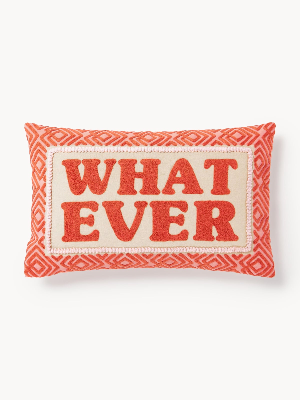 Wharton Cushion Cover with Embroidered Lettering