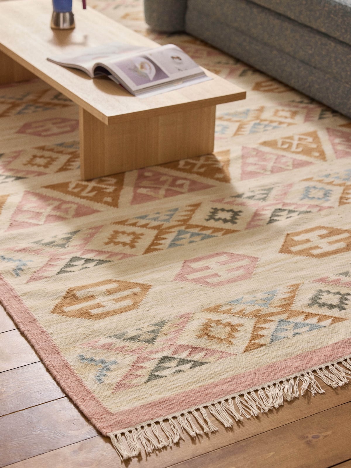 Wharton Hand-Woven Wool Kilim Rug