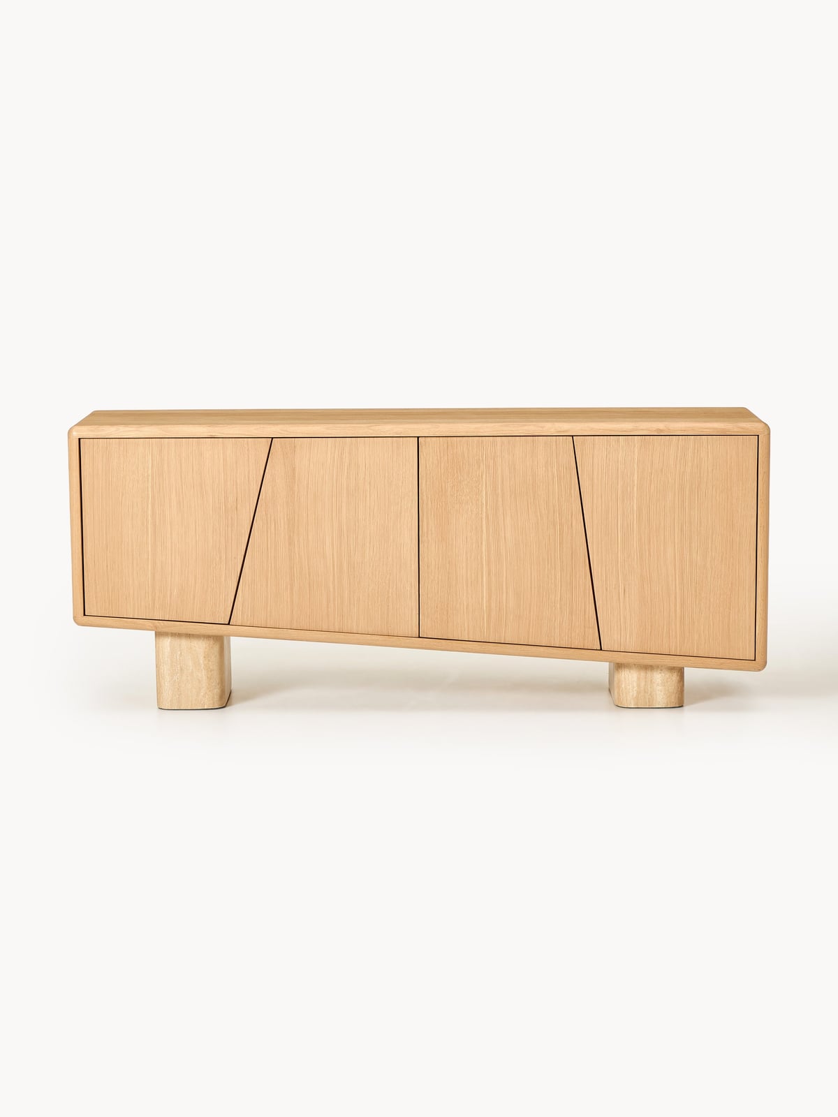 Wickham Wooden Sideboard with Travertine Legs