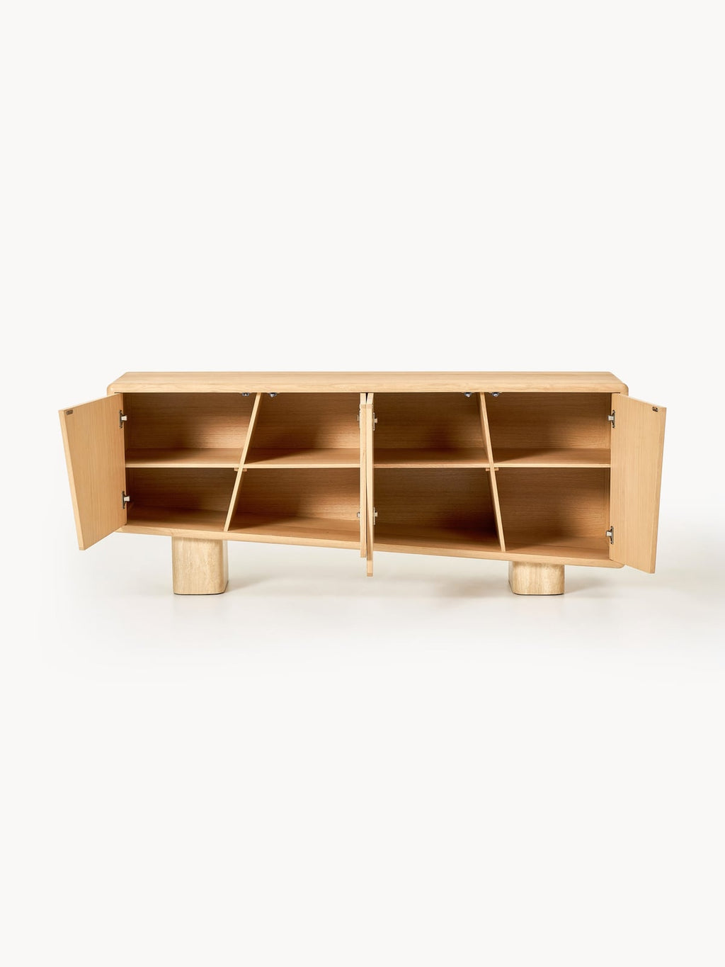 Wickham Wooden Sideboard with Travertine Legs