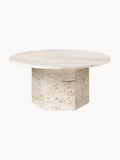 Winsley Round Travertine Coffee Table
