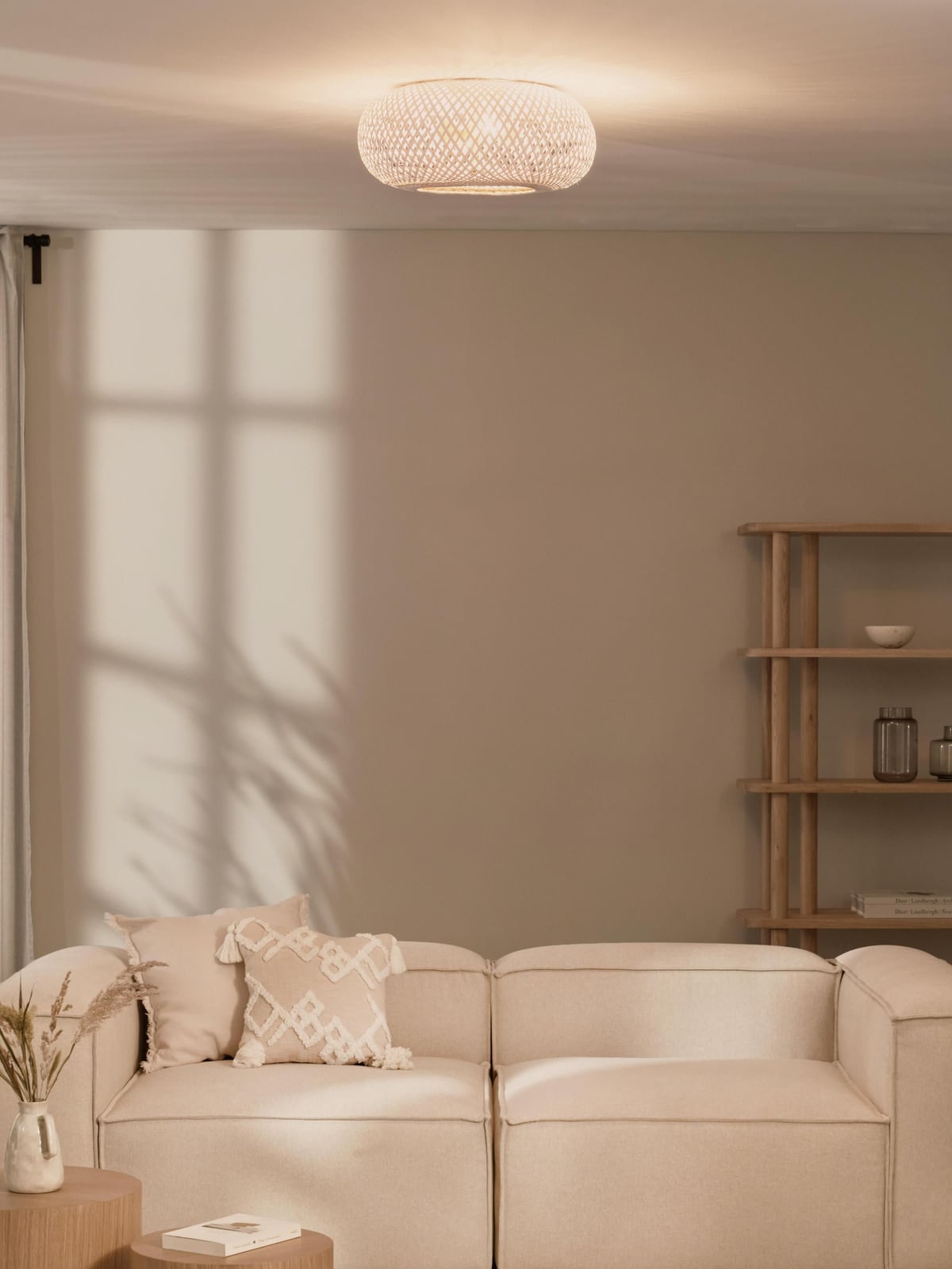 Wrenbury Bamboo Design Ceiling Lamp